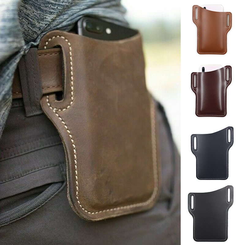 Running Gear Phone Holder - Herren-Handytasche: Gürteltasche aus Leder mit Schlaufe,